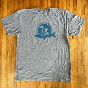 Men Aftco short sleeve gray size large